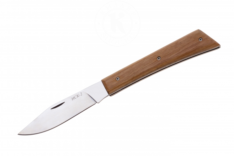 Нож складной НСК-2 AUS-8, клинок-полировка, рукоять-дерево (011100) (ПП)