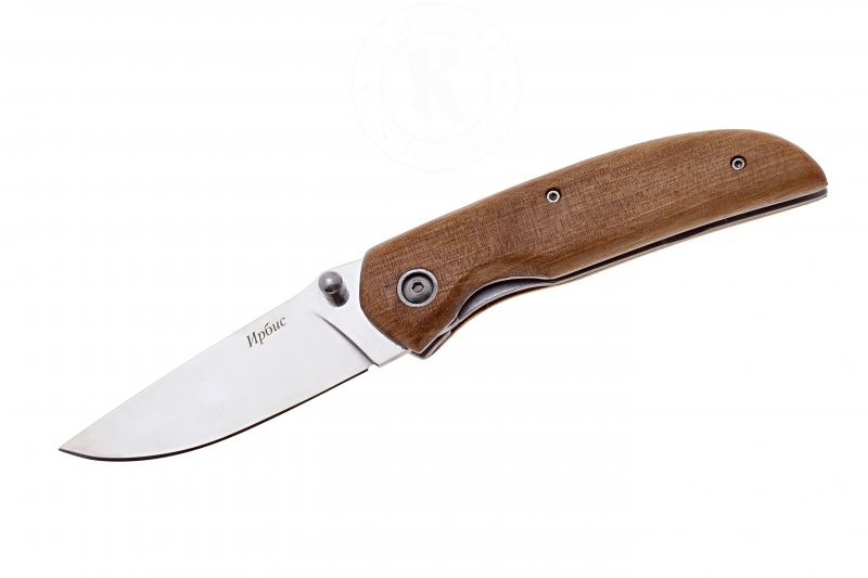 Нож складной Ирбис AUS-8, клинок-полировка, рукоять-дерево (011100) (ПП)