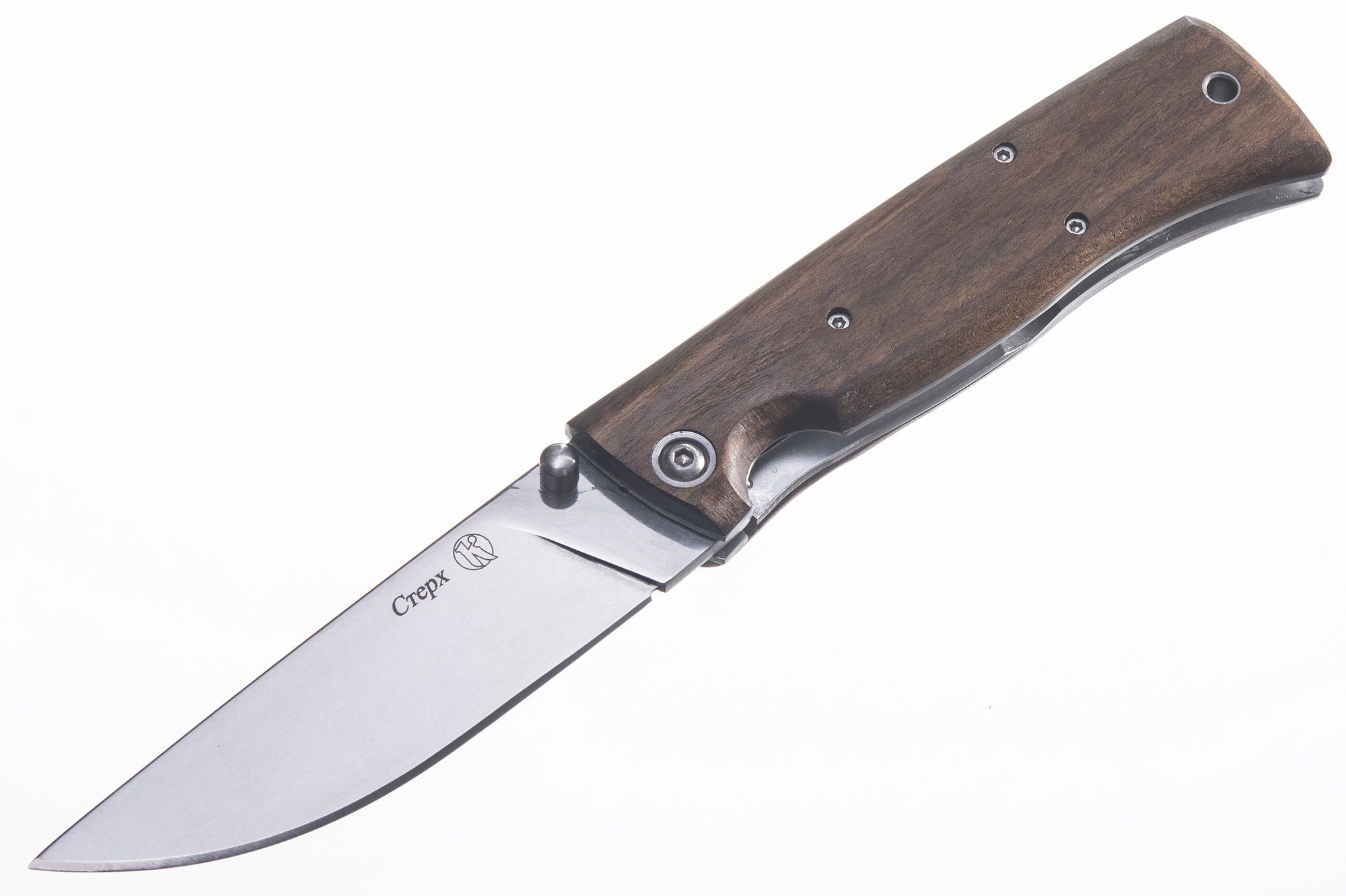 Нож складной Стерх AUS-8, клинок-полировка, рукоять-дерево (011100) (ПП)