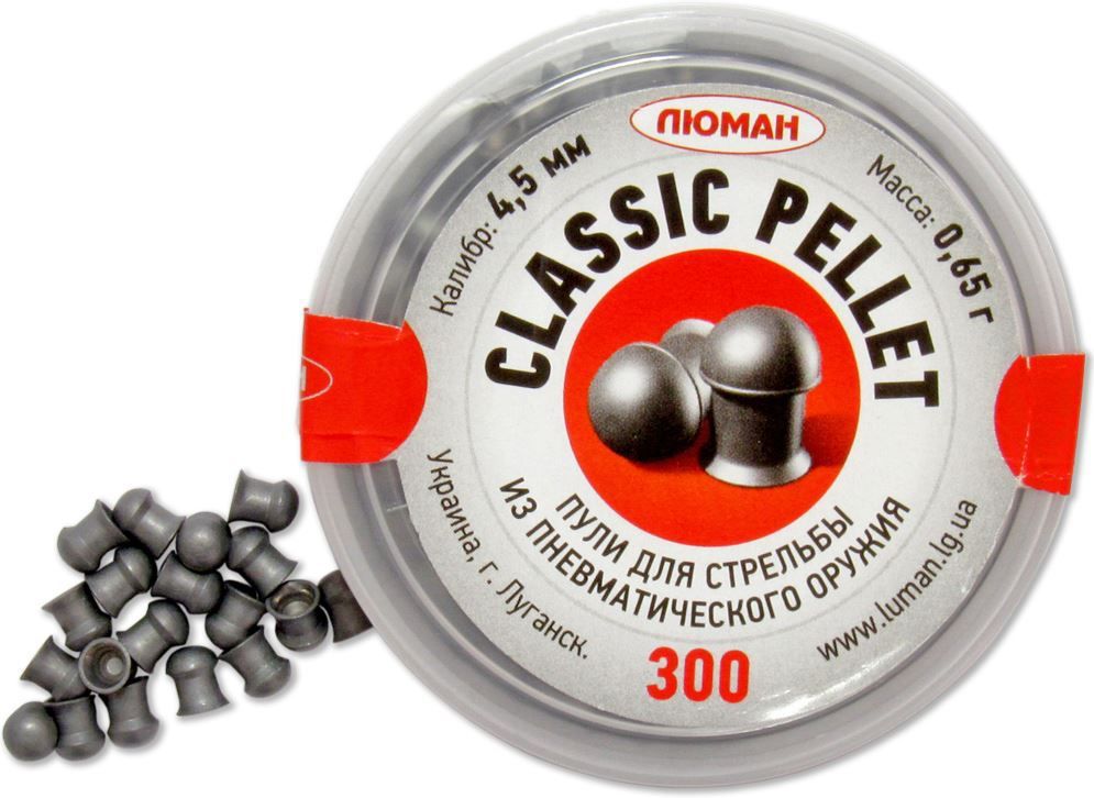 Пули Люман Classic Pellet, 4,5мм., 0.65гр. (300шт.)