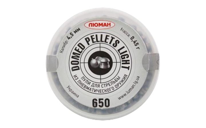 Пули Люман Domed Pellets Light, 4,5мм., 0.45гр. (650шт.)