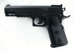 Пневмат. пистолет Stalker S1911T, клб. 4,5мм. (аналог Colt 1911) пластик, 120м/с, +250шар.