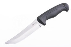 Нож Минога AUS-8, (клинок-стоунвош серый, рукоять-эластрон, ножны-кожа (015301) (ПП)