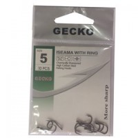 Крючок GECKO ISEAMA №10, (10 шт.) (KX-J-1), цвет-сталь